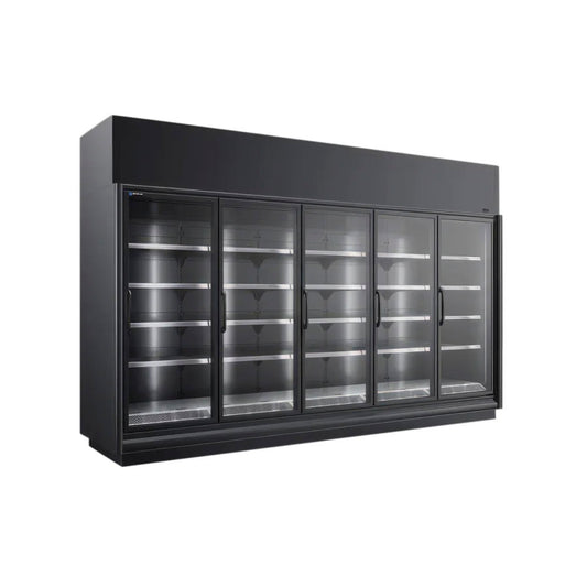 Master-Bilt BEL-5-30CP 158 5/16" Five-Section Display Freezer with Swing Doors